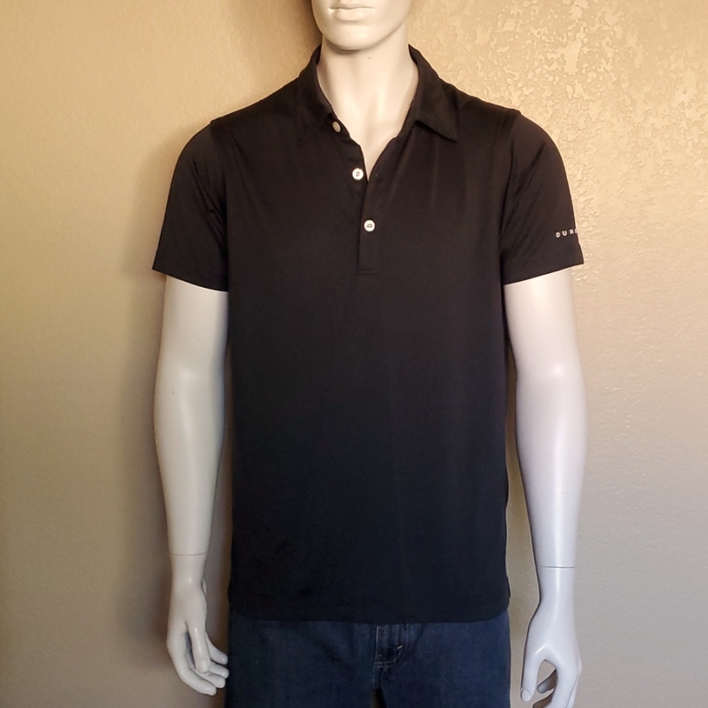 Dunning Slim Fit Mens Golf Polo Black Large Excellent Condition - Picture 2 of 7